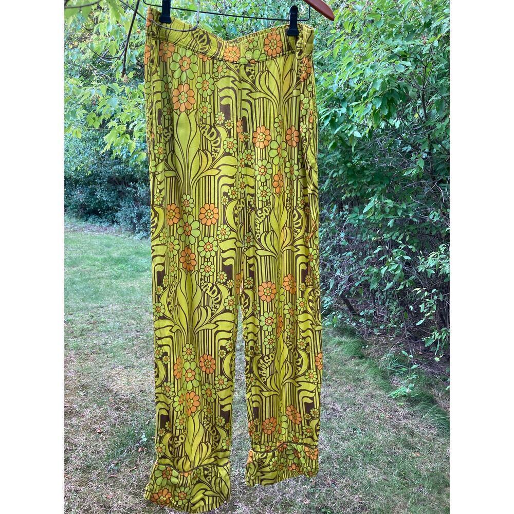 Floral Patterned Boot Cut Pants - image 3